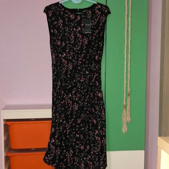 Ralph Lauren | Dresses | Brand Ralph Lauren Size 4w Color Black Pink Green  | Poshmark
